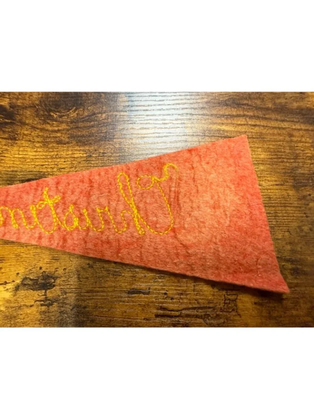 Vintage Stitched Christine mini pennant with horse